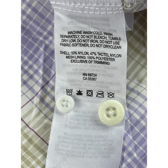 Columbia PFG Super Bahama Shirt Women’s Small Plaid Long Sleeve Vented Purple - Picture 8 of 8